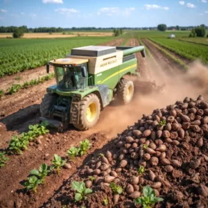 Levan, een complexe fructaanstructuur bestaande uit vertakte ketens van fructosemoleculen, essentieel voor microbiële fermentatie.