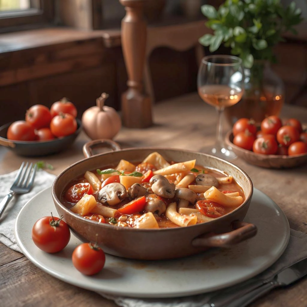 Vegan herfststoofpot met kleurrijke groenten, warme specerijen, en een unieke wetenschappelijke twist van Bifidobacterium longum en GOS.
